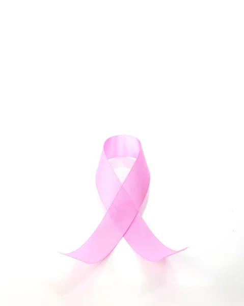 Realistische Roze Lint Breast Cancer Awareness Symbool Vrouwen Gezondheidszorg Concept — Stockfoto