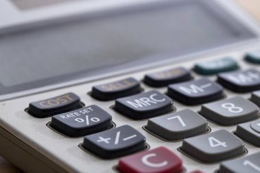 Yazdırma hesap makinesi veya muhasebe hesap makinesi ile bulanıklık etkisi