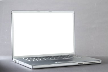 Modern dizüstü gri arka plan yer üstünde senin için izole