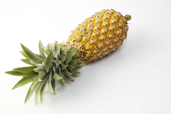 Close Ripe Pineapple White Background Holiday Ideas Asia Travel — Stock Photo, Image