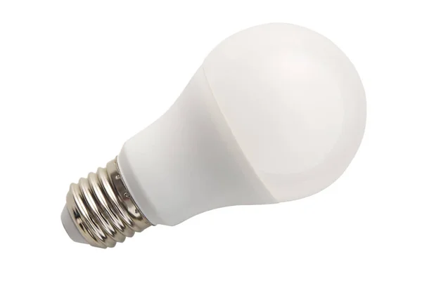 Ampoule Led Économie Énergie Isolée Avec Chemin Coupe Sur Fond — Photo