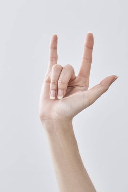 İzole üzerinde beyaz arka plan tutan boş el