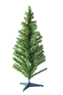 Noel ağacı süsleme ve beyaz arka plan, Noel kavramı iç oda, boş alanı tasarımı için yeni yıl 2019
