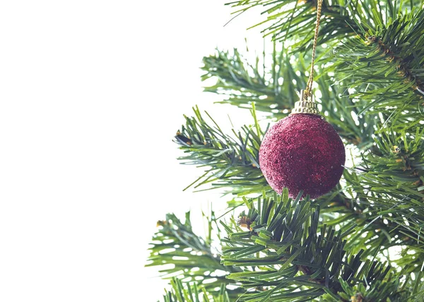 新年あけましておめでとうございますの抽象的な背景にクリスマス ツリー装飾ボール星ゴールド — ストック写真