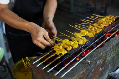 Barbekü domuz eti Sataytraditional Tay