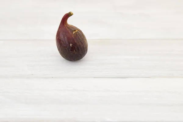 Verse Vijgen Witte Houten Tafel Achtergrond Gezonde Snack Voedsel Brogiotto — Stockfoto