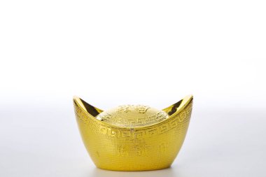 Beyaz arka planda müreffeh, tebrik metin sembol Çin yeni yılı Çin külçe