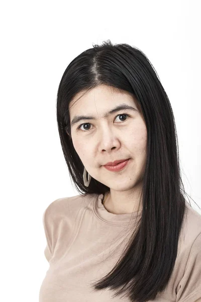 Retrato Joven Hermosa Mujer Sexy Asiática Relajarse Casa Primavera Verano — Foto de Stock