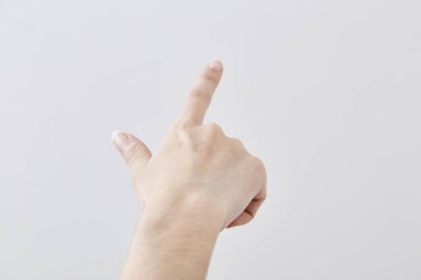 İzole üzerinde beyaz arka plan gösteren bir kadın el closeup. Doğal ışık tasarımı için boş bir alan.