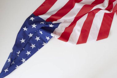 Mutlu Başkanlar günü'nde tipografi Amerikan bayrağı kenarlıklı sıkıntılı beyaz arka plan üzerinde. Düz yatıyordu. Metin alanı görüntüleri.