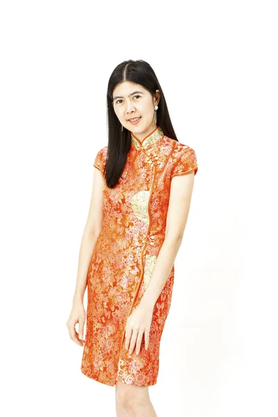 Retrato Mulher Asiática Ano Novo Chinês — Fotografia de Stock