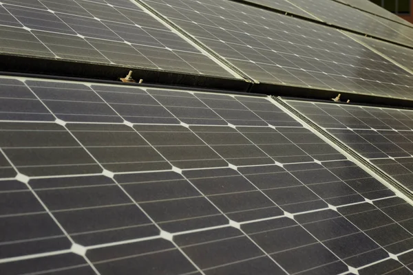 Sonnenkollektoren Freien Photovoltaik Aus Sonne — Stockfoto