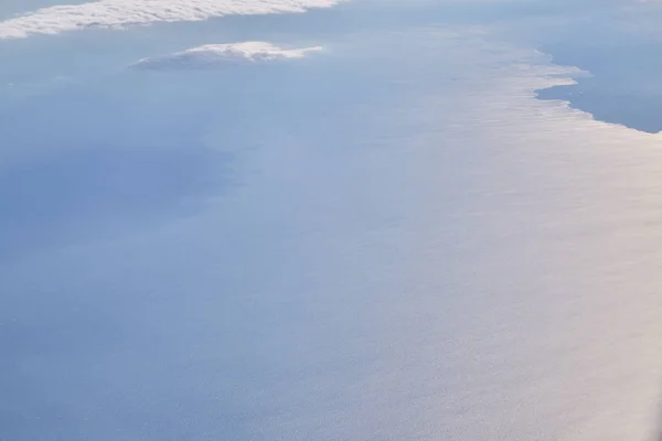 Beautiful Blue Sky White Cloud Landscape View Plane Japan — Stock Photo, Image