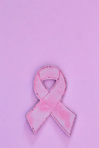 Sensibilisation Cancer Sein Rose Fond Avec Espace Copie Coller Sur — Photo