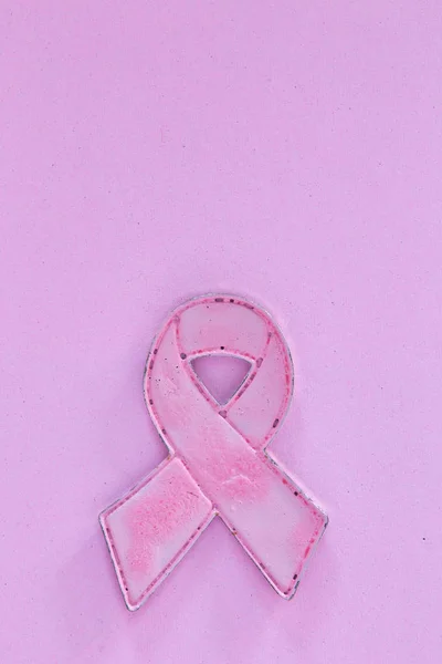 Sensibilisation Cancer Sein Rose Fond Avec Espace Copie Coller Sur — Photo