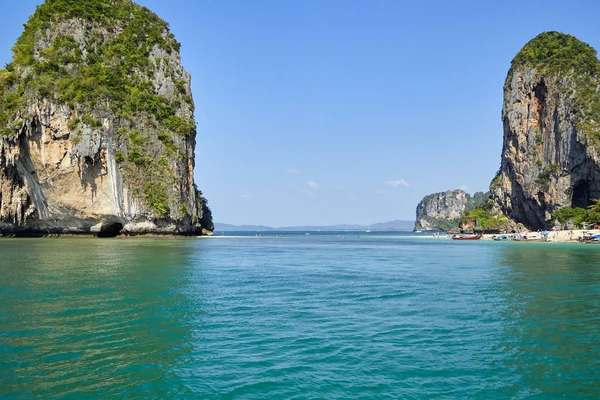 Koh Nok Pranang Cave Beach Rai Leh Eisenbahn Andaman Coast — Stockfoto