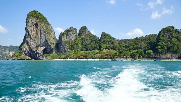 Koh Nok Pranang Cave Beach Rai Leh Eisenbahn Andaman Coast — Stockfoto