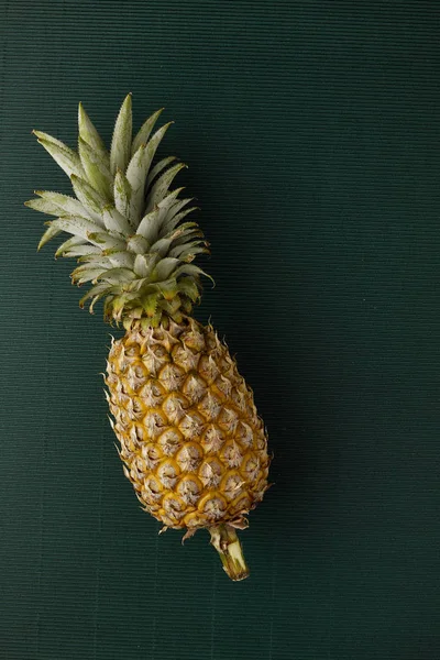 Piña sobre papel fondo verde — Foto de Stock