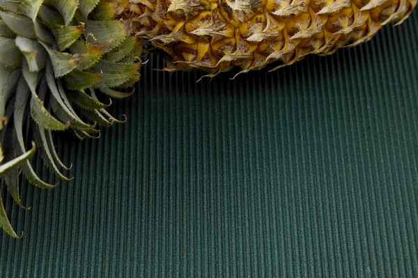 Pineapple on paper green background — Stock Photo, Image