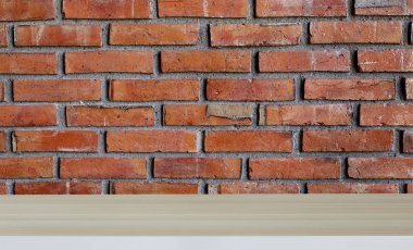 kırmızı tuğla duvar ve ahşap doku arka planı için