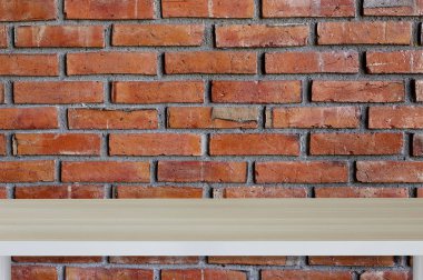 kırmızı tuğla duvar ve ahşap doku arka planı için