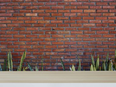 kırmızı tuğla duvar ve ahşap doku arka planı için