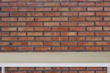 kırmızı tuğla duvar ve ahşap doku arka planı için