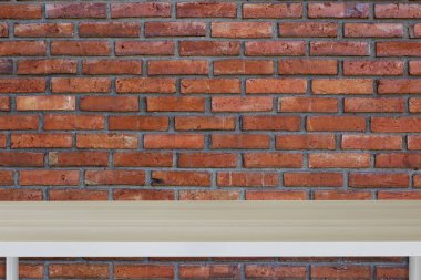 kırmızı tuğla duvar ve ahşap doku arka planı için