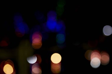 Gece dekoratif ışık renkli bulanık arka plan