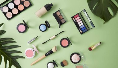 Kozmetik Cilt ile düz yatıyordu kompozisyon