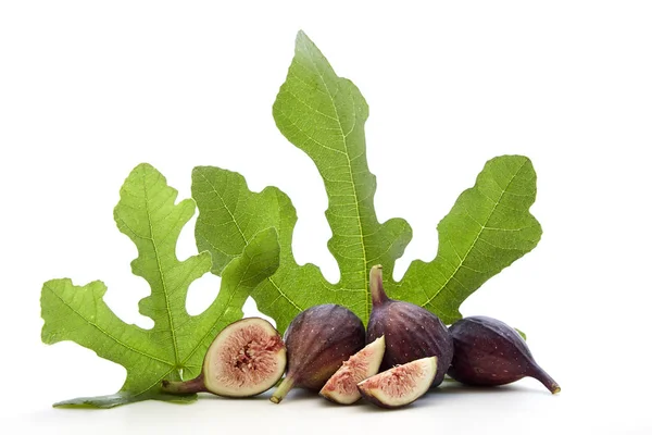 Fresh Fruits of Fig tree with leaves — Stock Photo, Image