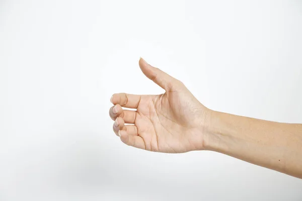 Mujer de la mano sosteniendo algo — Foto de Stock