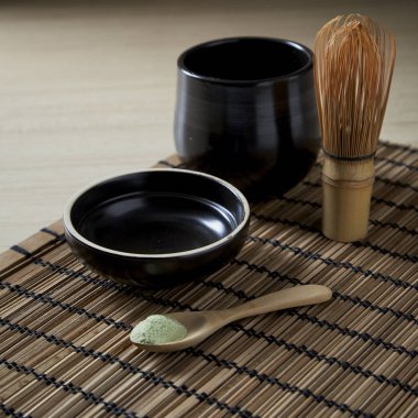 ahşap organik Matcha yeşil çay