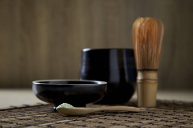 ahşap organik Matcha yeşil çay