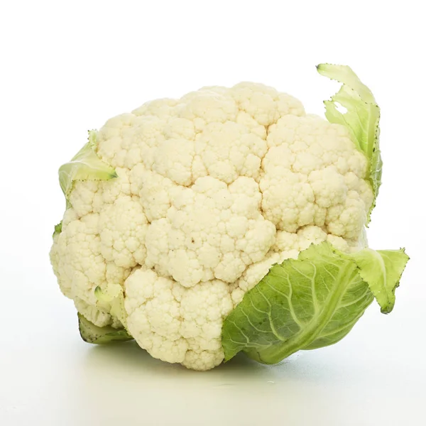 Fresh cauliflower white background — Stock Photo, Image