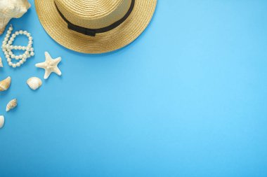 Yaz aksesuarları tatil afiş arka plan