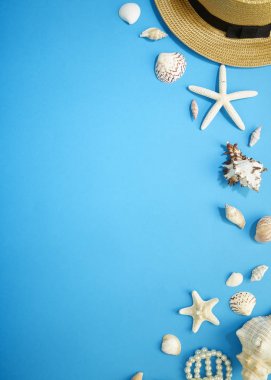 Yaz aksesuarları tatil afiş arka plan