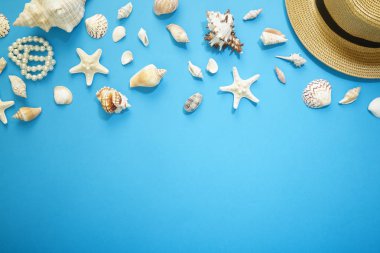 Yaz aksesuarları tatil afiş arka plan