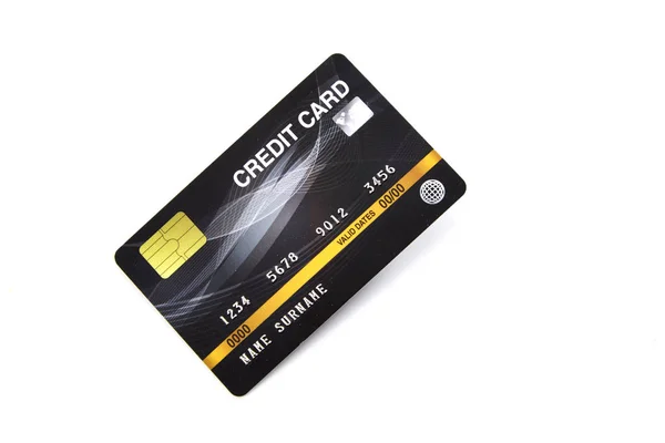 Svart bank kreditkort — Stockfoto