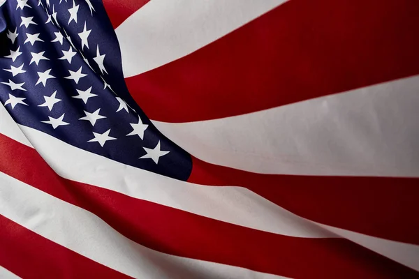 Крупним планом американський прапор хвиля — стокове фото