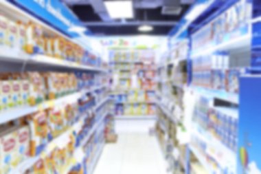 Arka plan için boş süpermarket bulanık