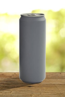 Alüminyum ahşap masa bulanıklığı arka plan izole mockup olabilir