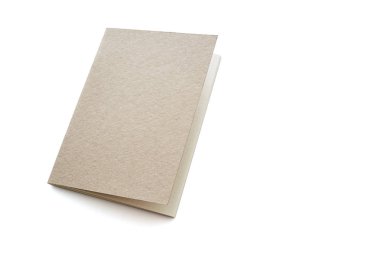 Beyaz arkaplanda boş bir defter