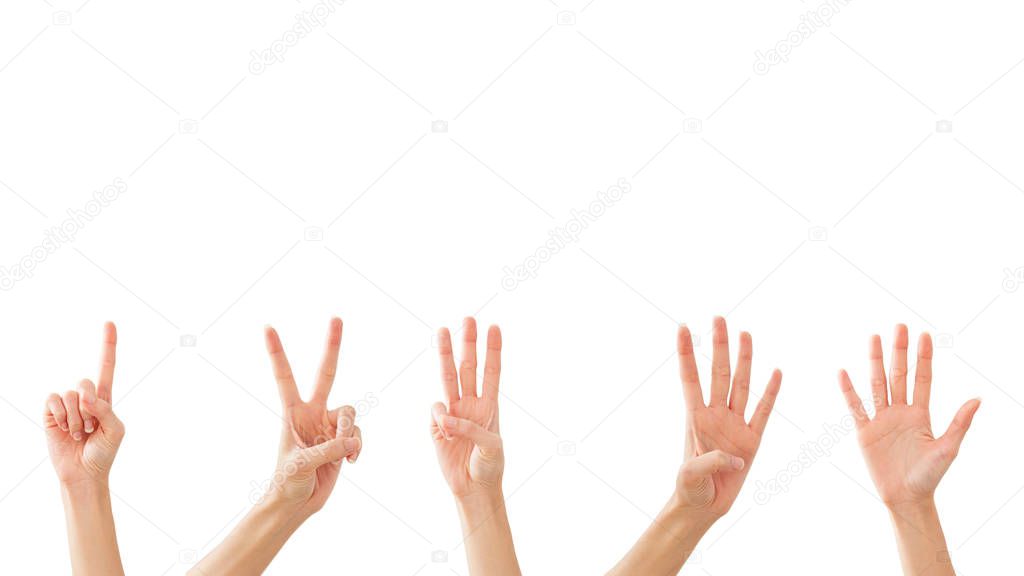 One, Two, Three, Four, Five Counting with Fingers