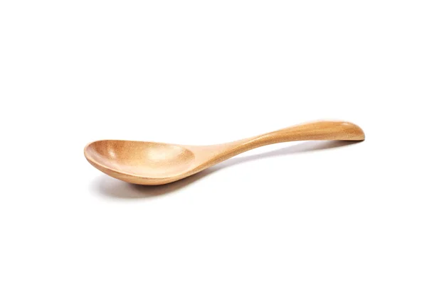 Közelről fa Spoon fehér háttér — Stock Fotó