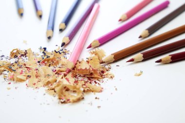 Beyaz Renkli Kalemlerin Yakın Çekim