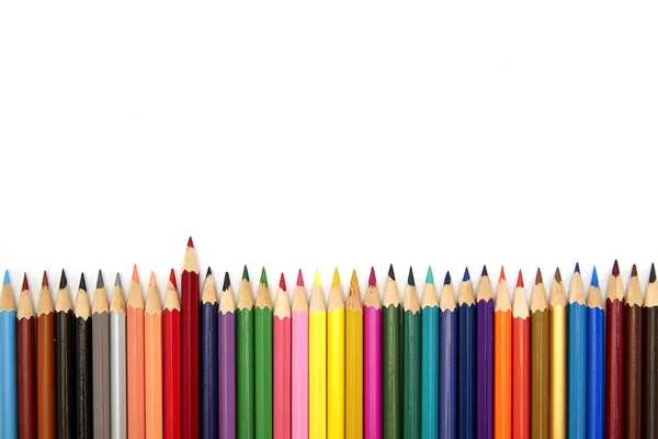 Color pencils on white background — Stock Photo, Image