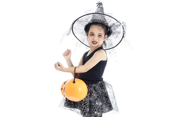 Asiatico bambina indossare Halloween costume — Foto Stock