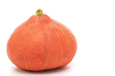 beyaz arkaplanda turuncu balkabağı