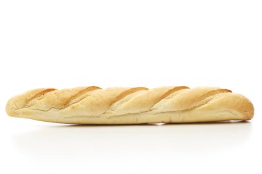 Beyaz arkaplanda ekmek